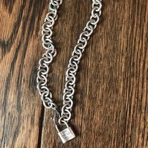 Tiffany & Co 1837 Padlock Charm Necklace